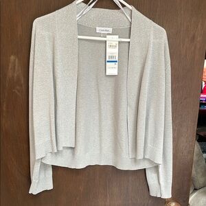 Calvin Klein Women's Silver Sweater new with tags